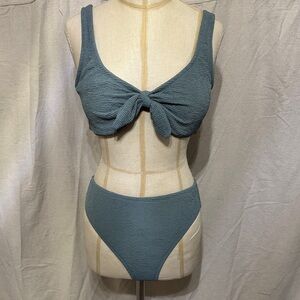 NWT Lulu's Slate Blue Bikini Set
